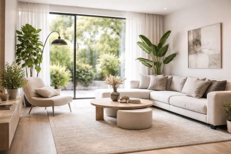 salon-moderne-meubles-design-plantes