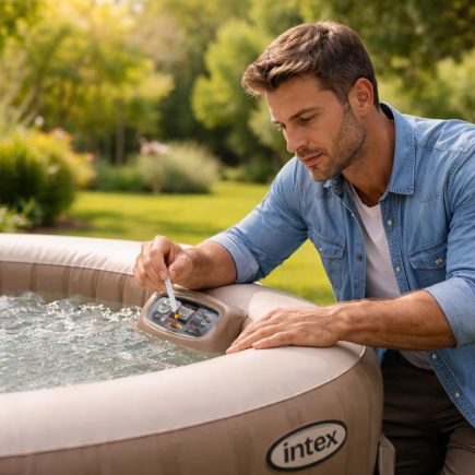 homme-spa-gonflable-jardin-ensoleille