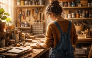 femme-atelier-bricolage-outils-etageres