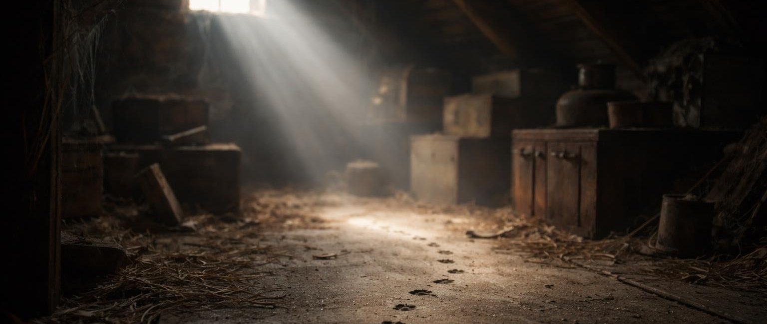 grenier-sombre-poussiereux-rayons-lumiere