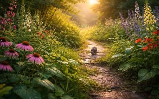 jardin-verdoyant-lever-soleil-plantes