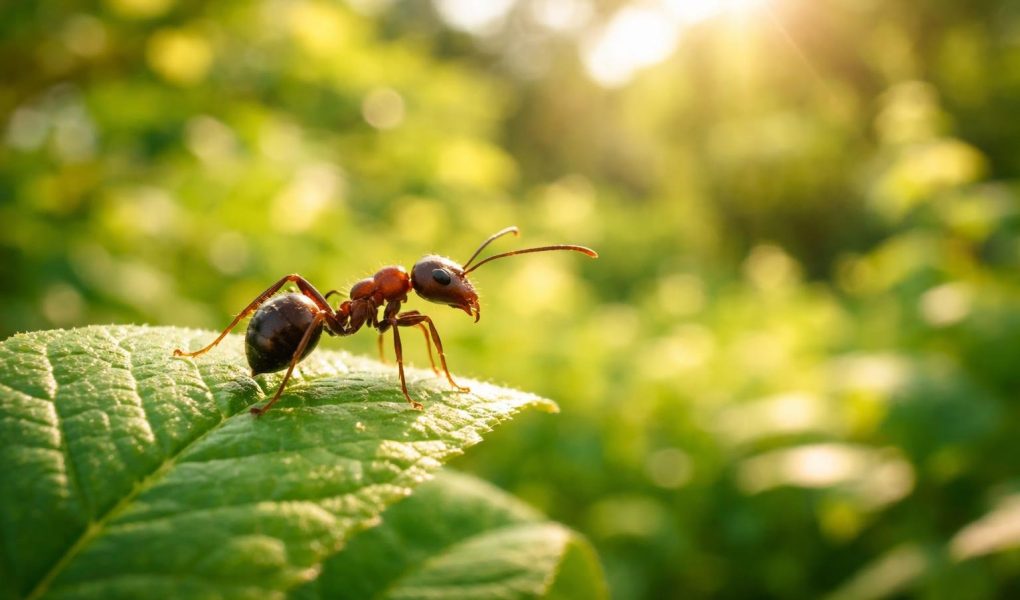 fourmi-feuille-jardin-ensoleille